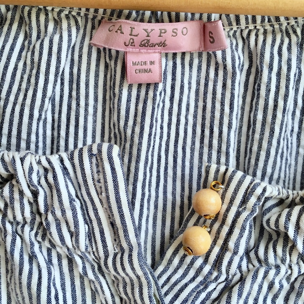 Seersucker Calypso mini dress/tunic.